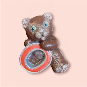 CERAMIC Bear With Letter O